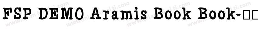 FSP DEMO Aramis Book Book字体转换